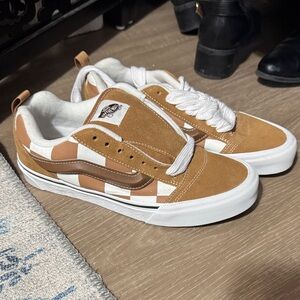 Vans unisex Brown and White Checkered Sneakers